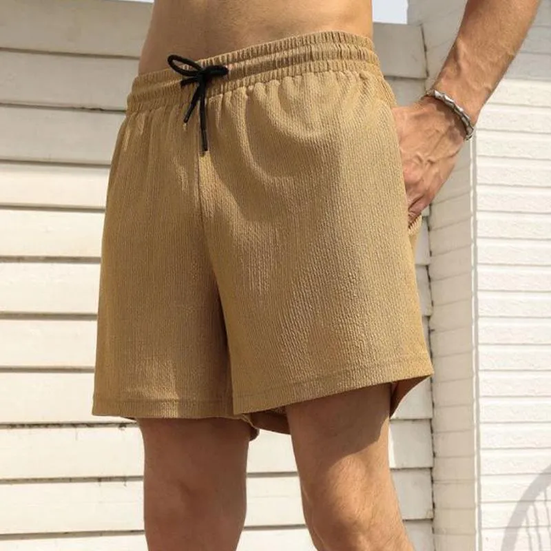 Men's Casual Quick-drying Elastic Waist Sports Shorts 59283756M sold by Manly product image thumbnail 2