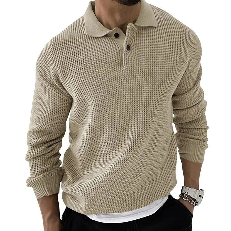 Men's Lapel Knit Button Pullover Sweater 68765777X sold by Manly product image thumbnail 5