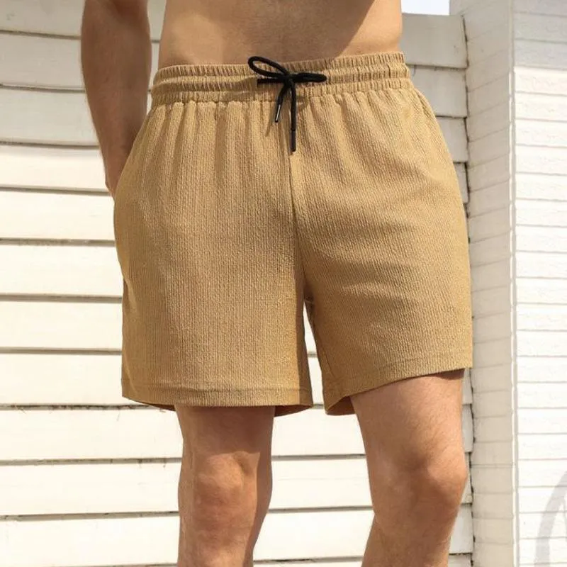 Men's Casual Quick-drying Elastic Waist Sports Shorts 59283756M sold by Manly product image thumbnail 3