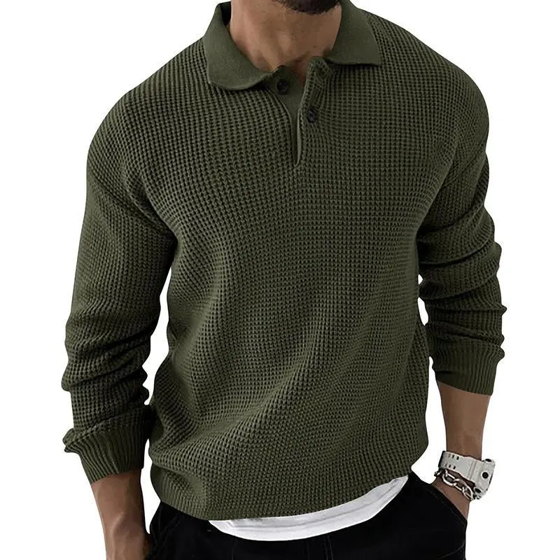Men's Lapel Knit Button Pullover Sweater 68765777X sold by Manly product image thumbnail 3