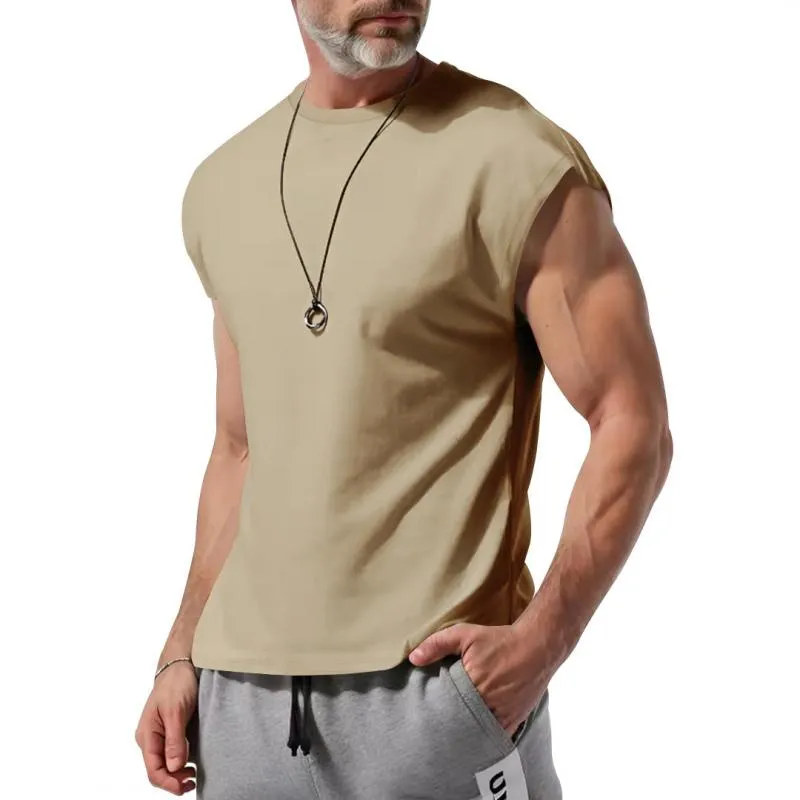 Men's Casual Cotton Blend Crew Neck Loose Tank Top 23771862M sold by Manly product image thumbnail 4