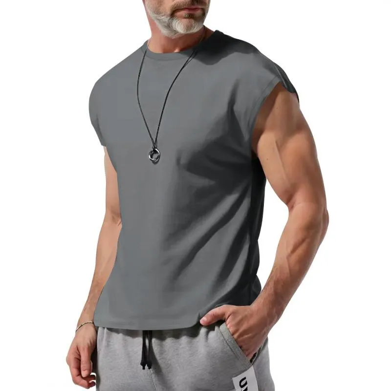 Men's Casual Cotton Blend Crew Neck Loose Tank Top 23771862M sold by Manly product image thumbnail 2