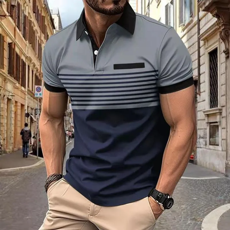 Men's Casual Sports Short-sleeved Lapel Polo Shirt 17182855X sold by Manly product image thumbnail 4