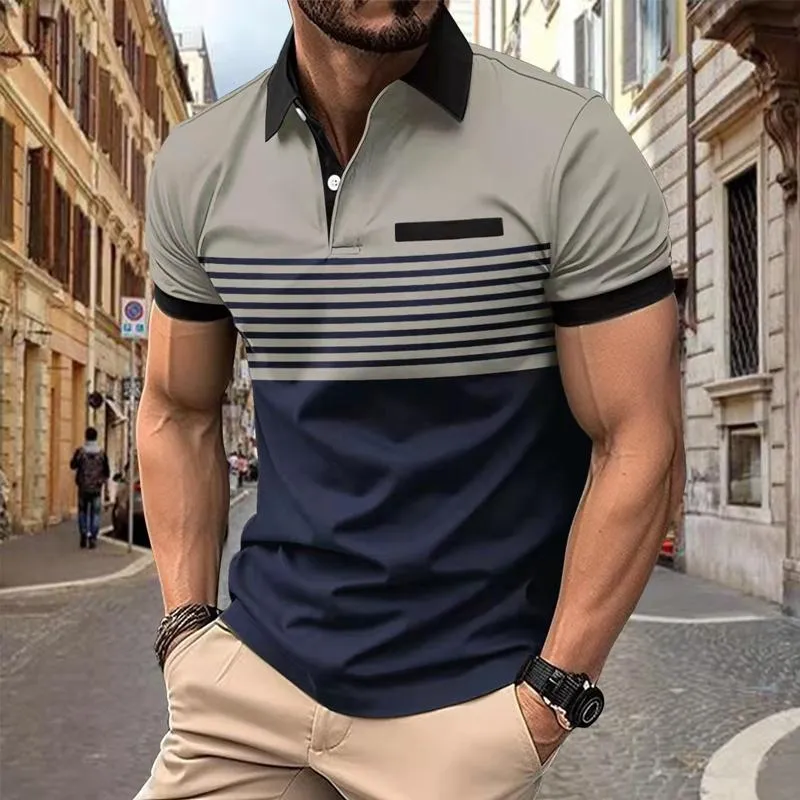 Men's Casual Sports Short-sleeved Lapel Polo Shirt 17182855X sold by Manly product image thumbnail 3