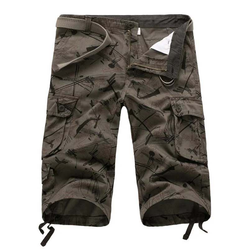Men's Casual Outdoor Cotton Multi-Pocket Straight Cargo Shorts (Blet Excluded) 72616389M sold by Manly product image thumbnail 2