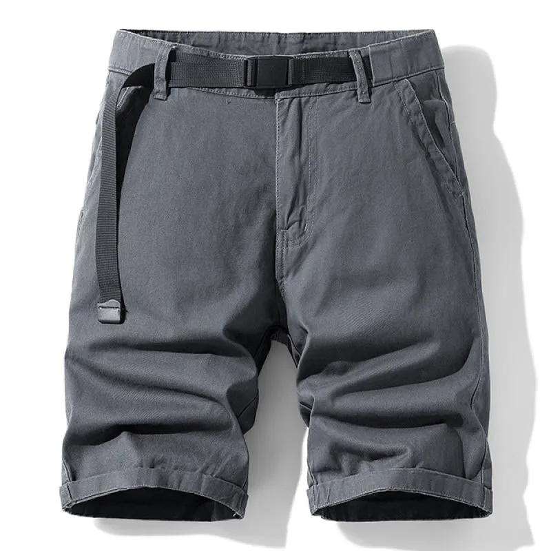 Men's Casual Cotton Solid Color Loose Cargo Shorts 00510434M sold by Manly