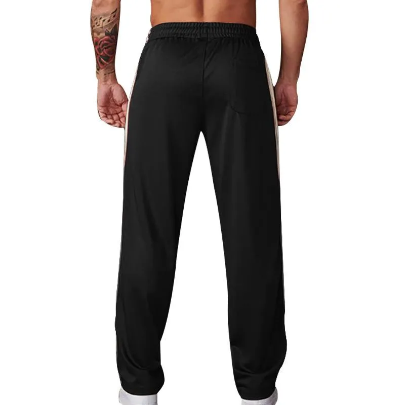 Men's Colorblock Side Elastic Waist Straight Casual Sports Pants 42788869Z sold by Manly product image thumbnail 4
