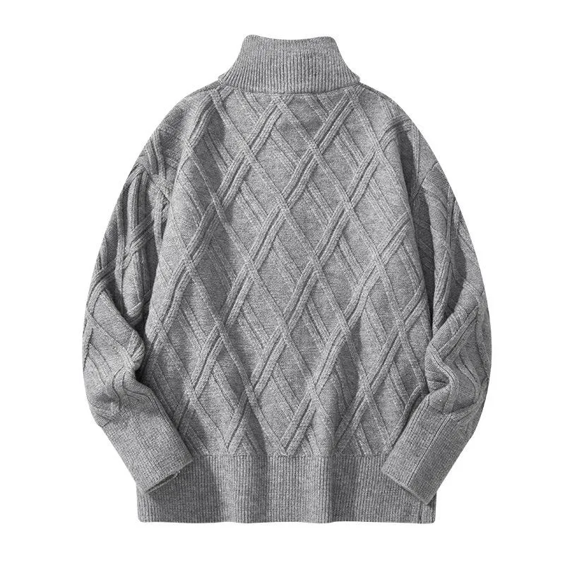 Men's Geometric Jacquard Stand Collar Knit Cardigan 95767601M sold by Manly product image thumbnail 2