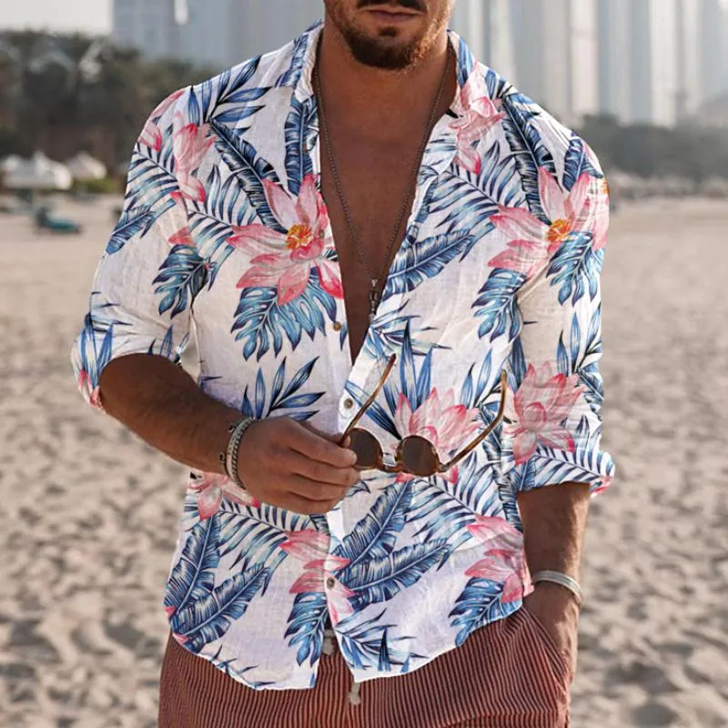 Men's Retro Casual Printed Long Sleeve Shirt 56885119TO sold by Manly product image thumbnail 2