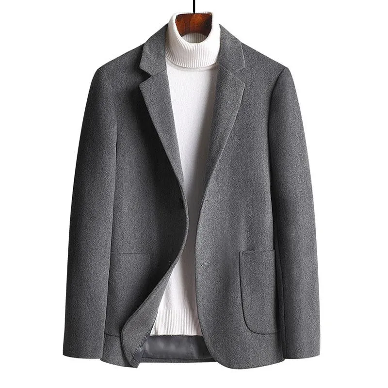 Men's Vintage Thick Wool Blended Lapel Single-Breasted Slim Fit Blazer 89500499M sold by Manly product image thumbnail 5