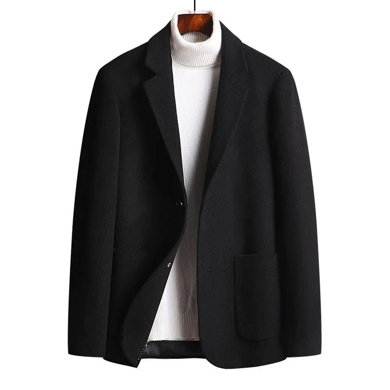 Men's Vintage Thick Wool Blended Lapel Single-Breasted Slim Fit Blazer 89500499M sold by Manly product image thumbnail 4