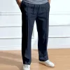 Men's Casual Solid Color Drawstring Straight Pants 13451510Y sold by Manly