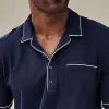 Men's Colorblock Lapel Short Sleeve Polo Shirt 48962120Z sold by Manly