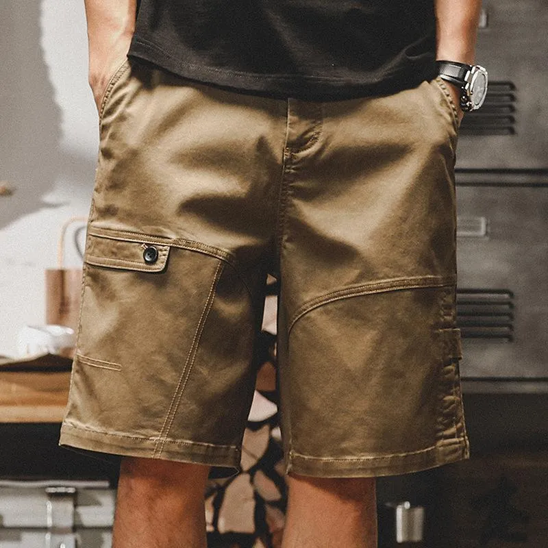 Men's Solid Color Straight Loose Multi-pocket Cargo Shorts 00954813Z sold by Manly product image thumbnail 2