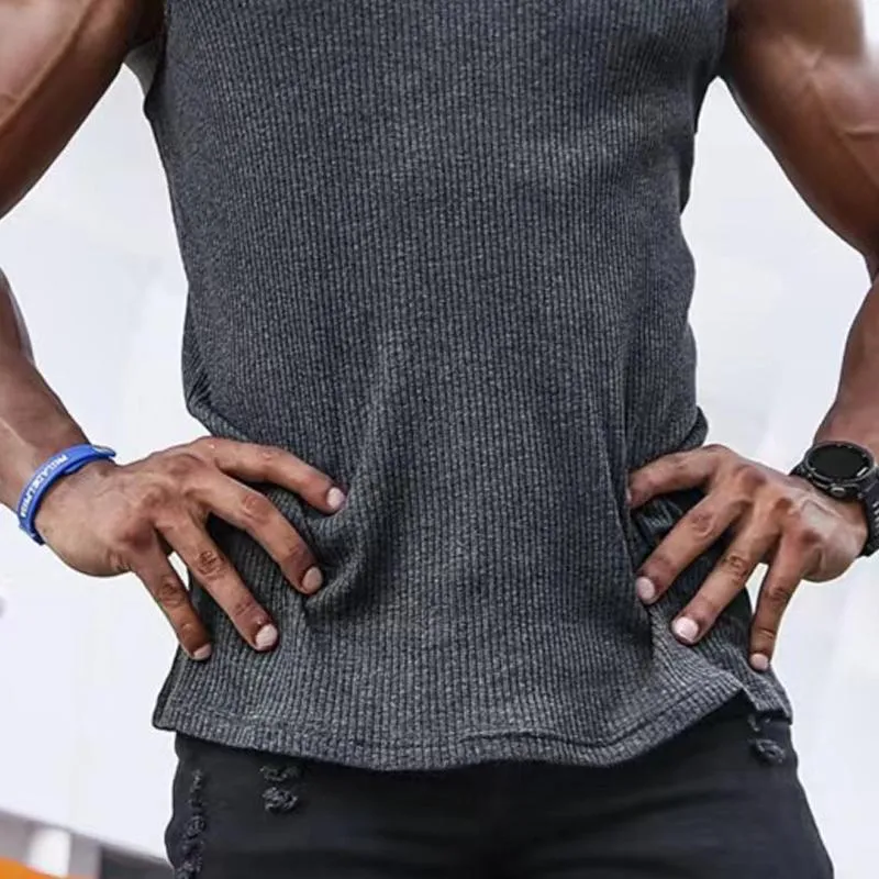 Men's Solid Knitted Striped Tank Top 91297828Z sold by Manly product image thumbnail 4