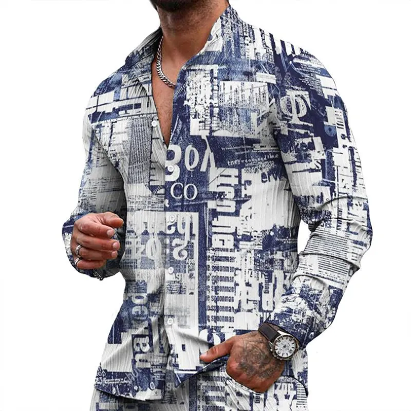 Men's Fashion Street Trend Stand Collar Shirt 12582626TO sold by Manly