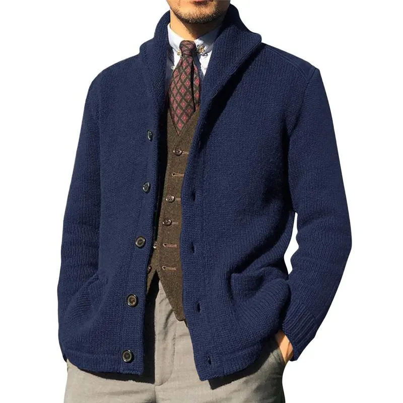 Men's Solid Color Button Knit Jacket 39990512X sold by Manly product image thumbnail 2