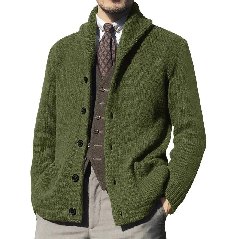 Men's Solid Color Button Knit Jacket 39990512X sold by Manly product image thumbnail 3