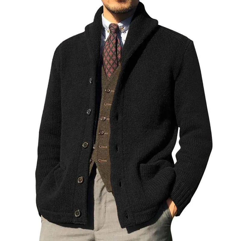 Men's Solid Color Button Knit Jacket 39990512X sold by Manly product image thumbnail 5