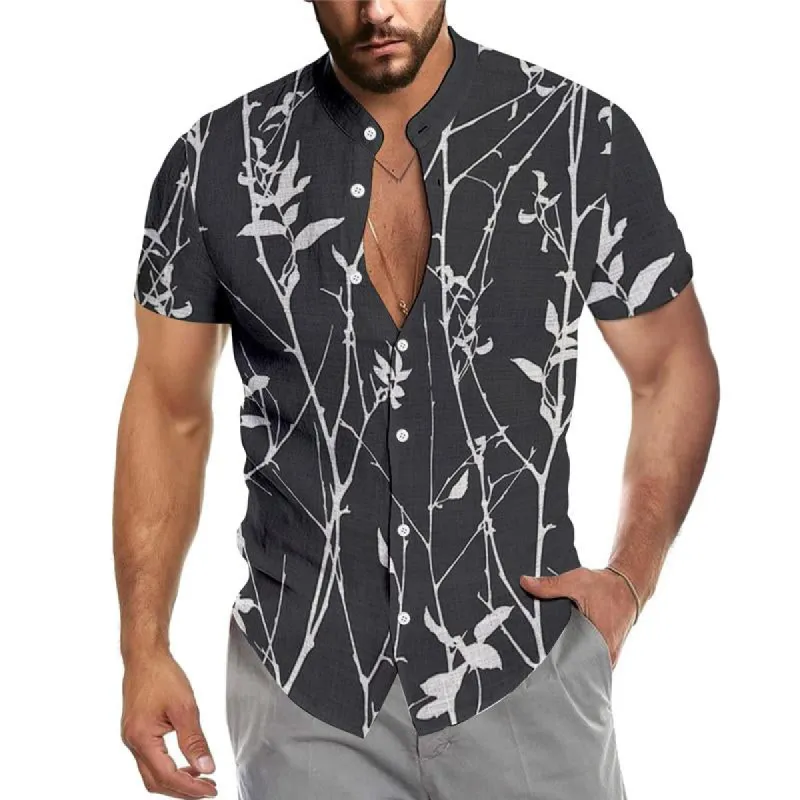 Men's Hawaiian Print Beach Short Shirt 20535183X sold by Manly