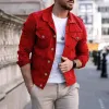 Men's Casual Slim Fit Multi-pocket Lapel Work Jacket 66225521M sold by Manly