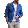 Men's Casual Slim Fit Multi-pocket Lapel Work Jacket 66225521M sold by Manly