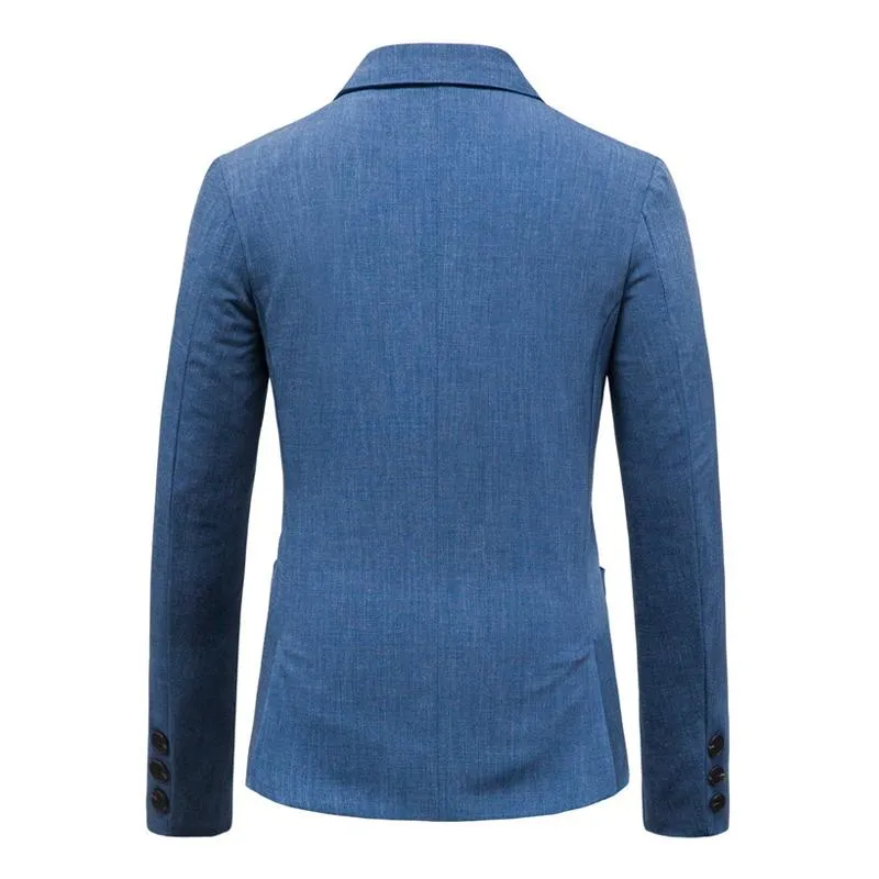 Men's Solid Color Large Pocket Two Button Blazer 97939194X sold by Manly product image thumbnail 4