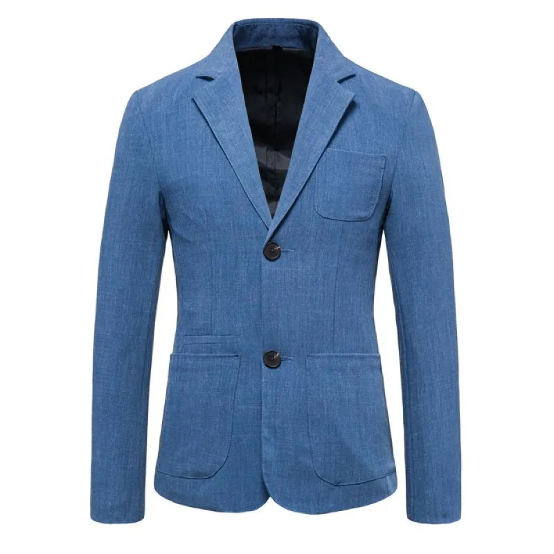 Men's Solid Color Large Pocket Two Button Blazer 97939194X sold by Manly