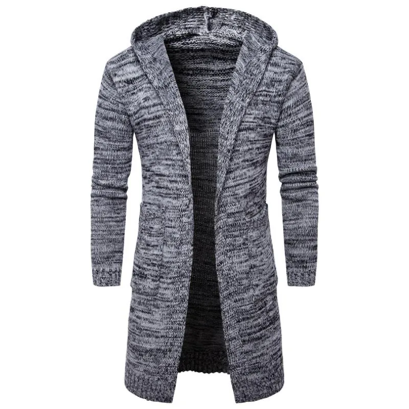 Men's Casual Hooded Thick Knit Cardigan 71100968M sold by Manly