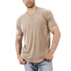 Men's Casual Round Neck Solid Color Basic Short-Sleeved T-Shirt 04334936M sold by Manly