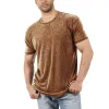 Men's Casual Round Neck Solid Color Basic Short-Sleeved T-Shirt 04334936M sold by Manly