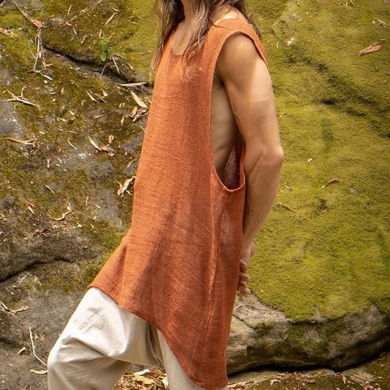 Men's Casual Round Neck Mesh Breathable Loose Tank Top 07329431M sold by Manly product image thumbnail 4