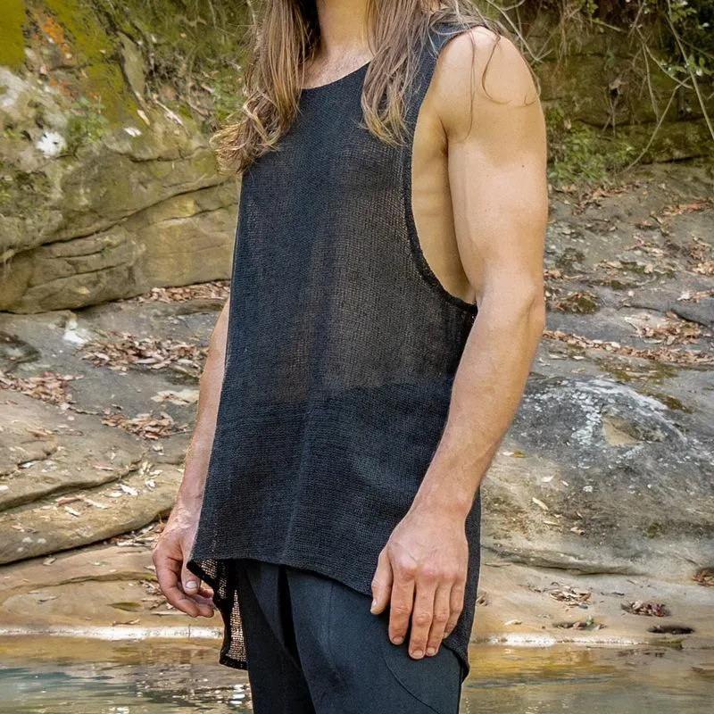 Men's Casual Round Neck Mesh Breathable Loose Tank Top 07329431M sold by Manly product image thumbnail 5