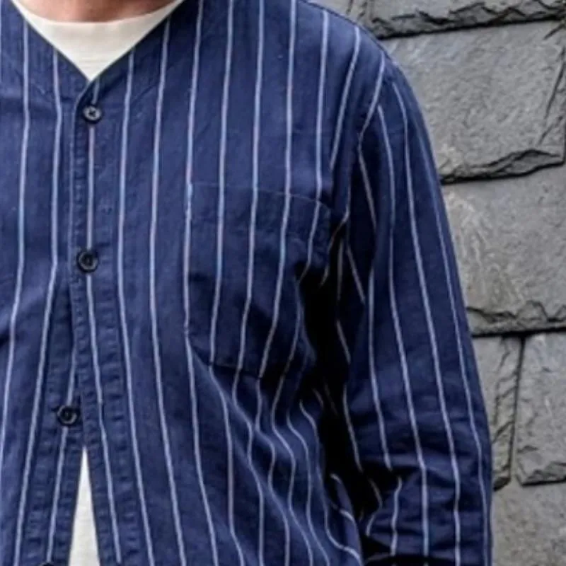 Men's Casual Vintage Striped Pocket Jacket 75977370TO sold by Manly product image thumbnail 3
