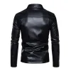 Men's Casual Thin Lapel Zipper Slim Fit Leather Jacket 54361387M sold by Manly