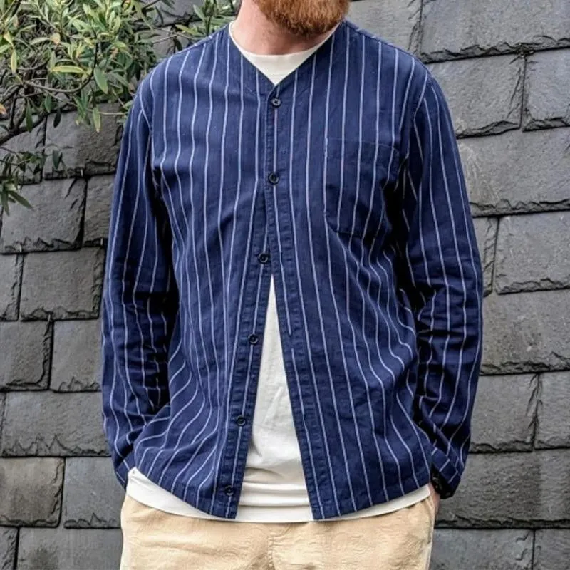 Men's Casual Vintage Striped Pocket Jacket 75977370TO sold by Manly product image thumbnail 2