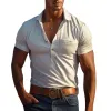 Men's Casual Pocket Short Sleeve Polo Shirt 70852787TO sold by Manly