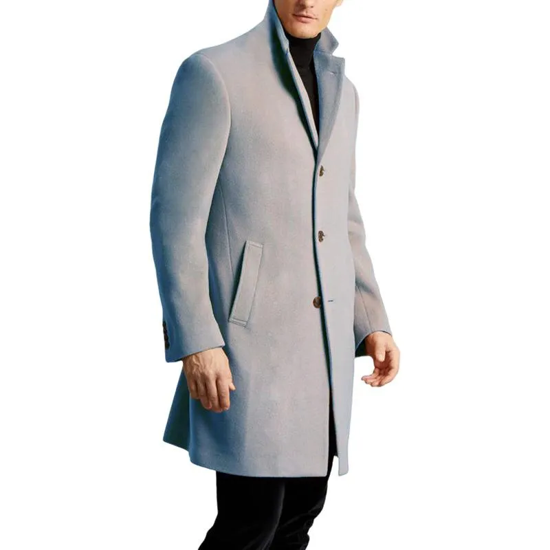 Men's Solid Color Single Breasted Lapel Coat 29195403X sold by Manly product image thumbnail 5