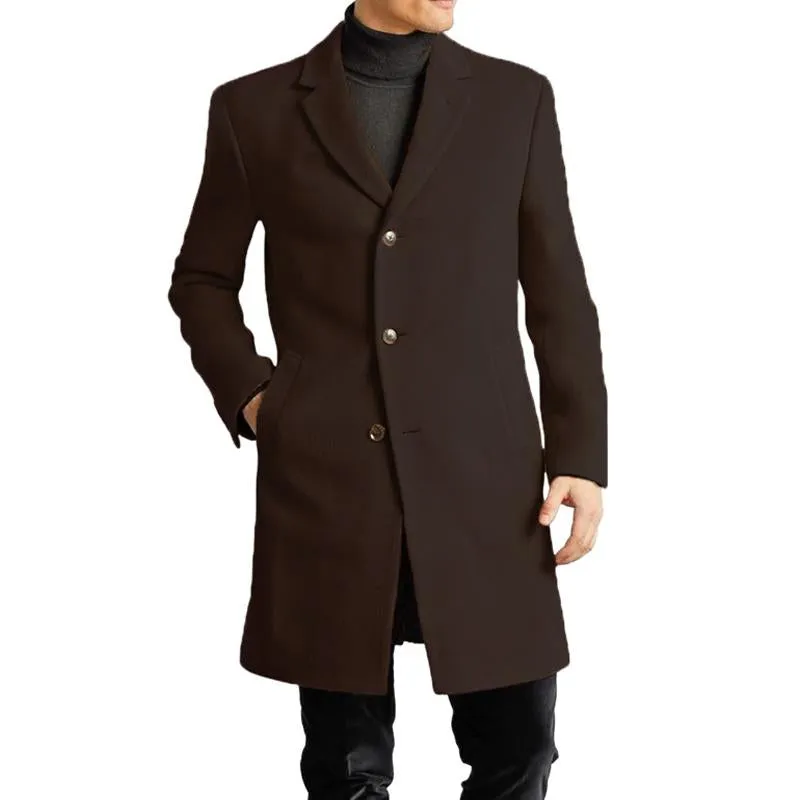 Men's Solid Color Single Breasted Lapel Coat 29195403X sold by Manly product image thumbnail 4