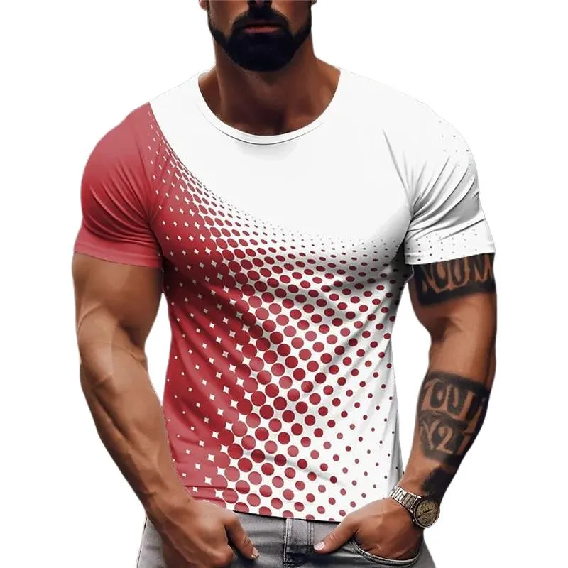 Men's Gradient Round Neck Short Sleeve T-Shirt 38932020X sold by Manly product image thumbnail 3