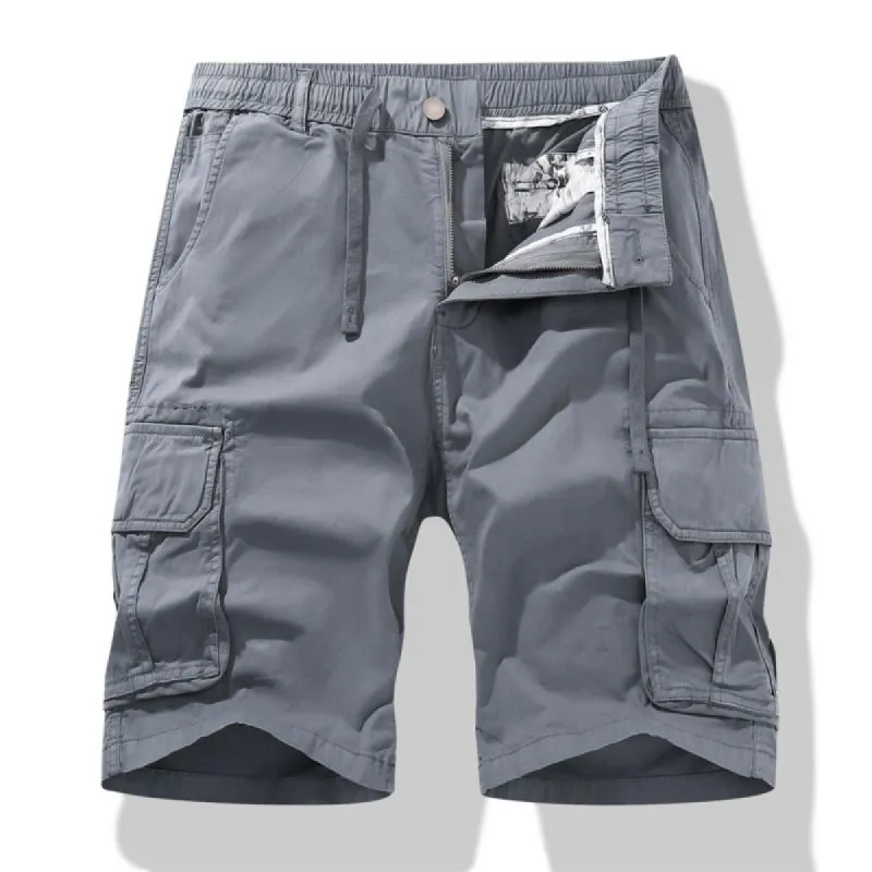 Men's Casual Outdoor Cotton Blend Multi-Pocket Cargo Shorts 61078918M sold by Manly