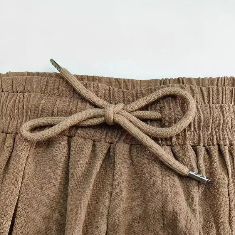 Men's Casual Solid Color Drawstring Multi-Pocket Cargo Shorts 97195348M sold by Manly product image thumbnail 3