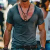 Men's V Neck Short Sleeve Casual T-shirt 98662702Z sold by Manly