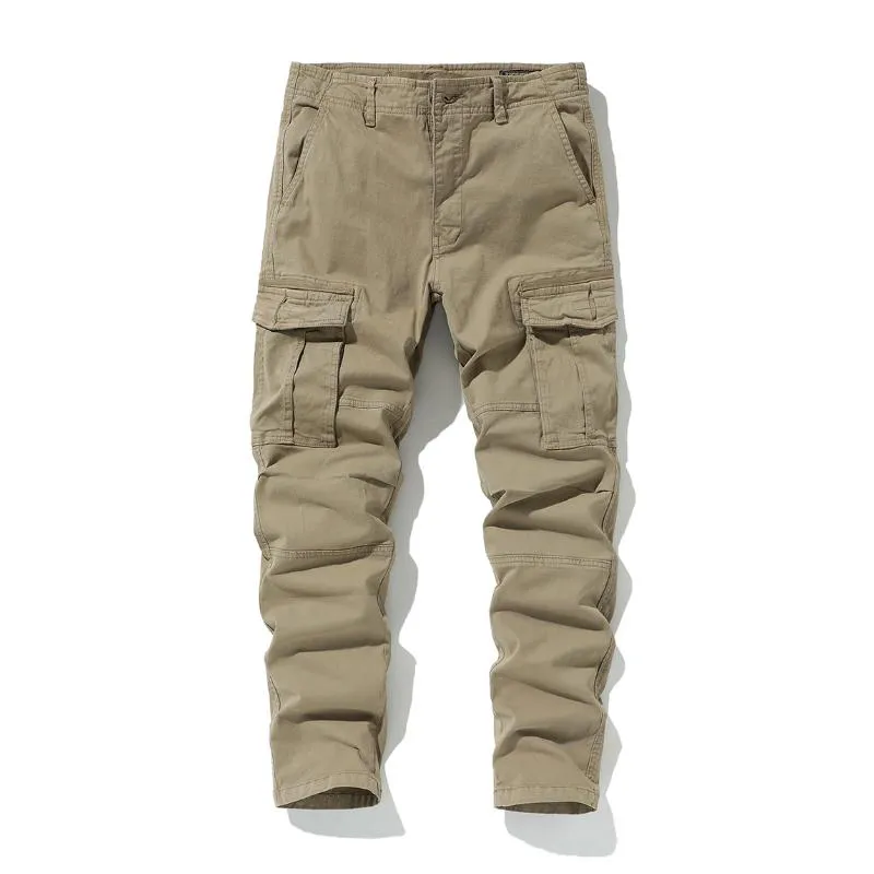 Men's Casual Outdoor Multi-pocket Straight Tactical Cargo Pants 08429616M sold by Manly