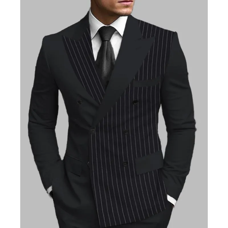 Men's Stripe Print Double Breasted Blazer 61621917Y sold by Manly product image thumbnail 2
