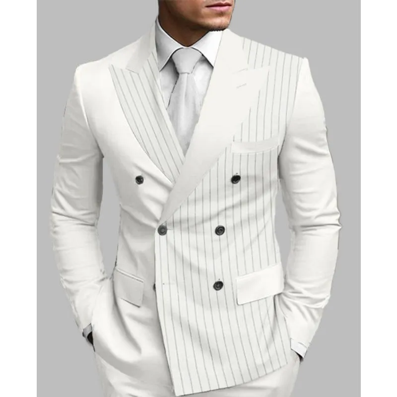 Men's Stripe Print Double Breasted Blazer 61621917Y sold by Manly product image thumbnail 3