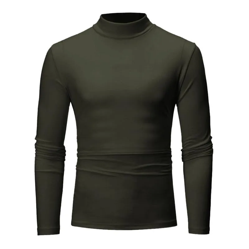 Men's Solid Color Half Turtle Neck Long Sleeve T-Shirt 91291121X sold by Manly product image thumbnail 5