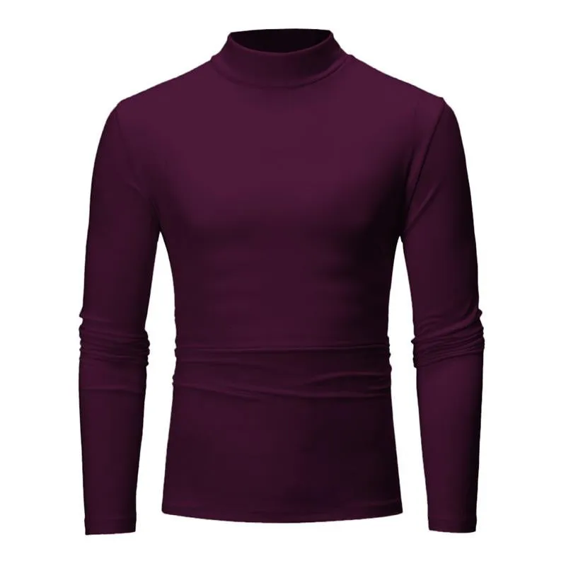 Men's Solid Color Half Turtle Neck Long Sleeve T-Shirt 91291121X sold by Manly product image thumbnail 4