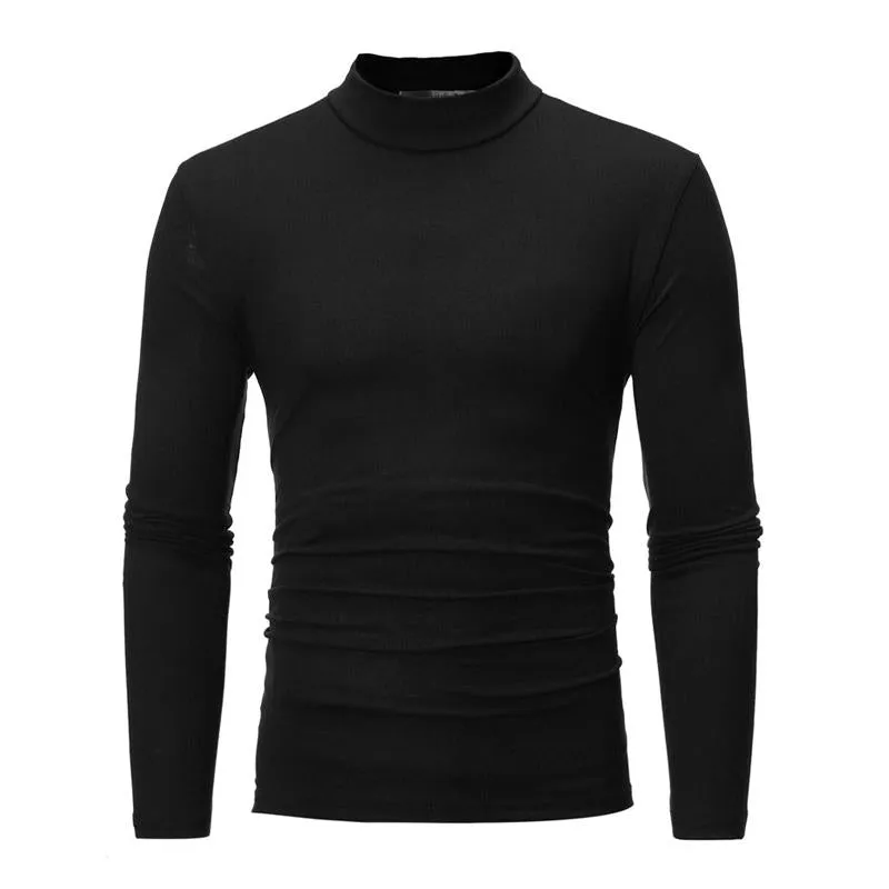 Men's Solid Color Half Turtle Neck Long Sleeve T-Shirt 91291121X sold by Manly product image thumbnail 3
