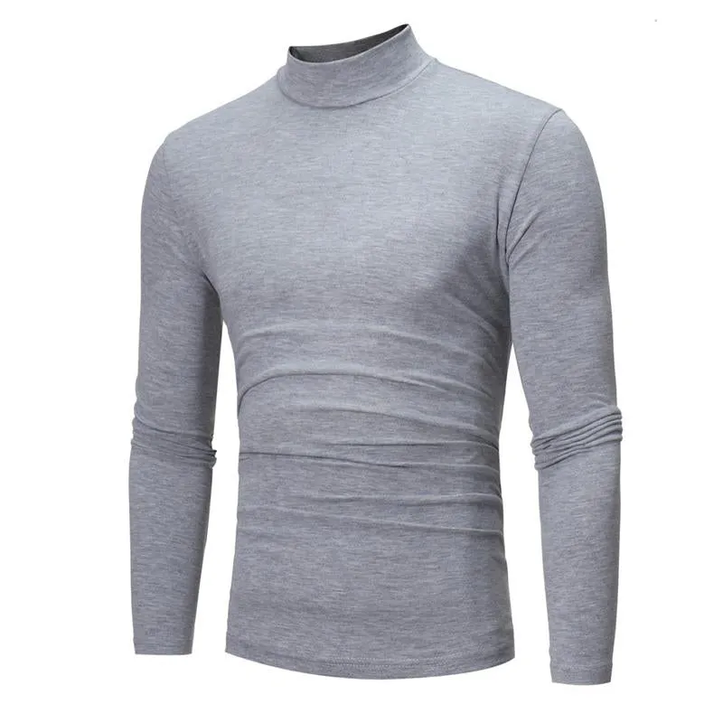 Men's Solid Color Half Turtle Neck Long Sleeve T-Shirt 91291121X sold by Manly product image thumbnail 2